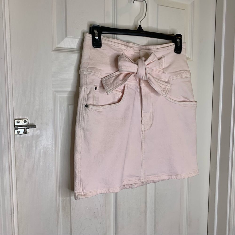 Rebecca Minkoff Callie Pink Denim Skirt Size XS - Picture 10 of 11